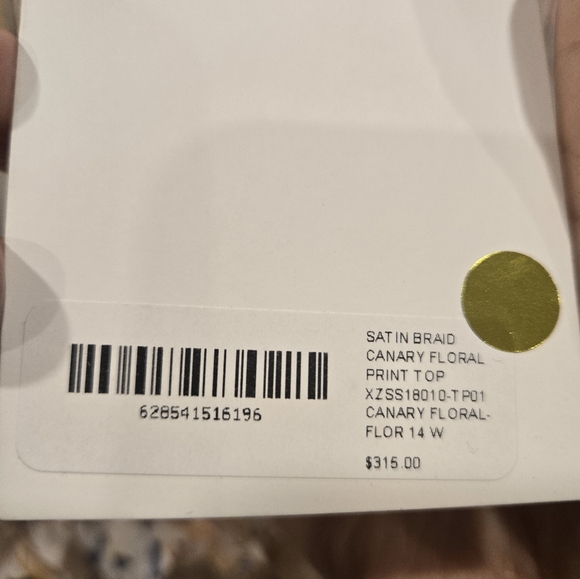 NWT XU Zhi Braid Canary Floral Print Women's Top - Cream & Yellow Sz 14Uk/ 10 Us - Picture 5 of 9